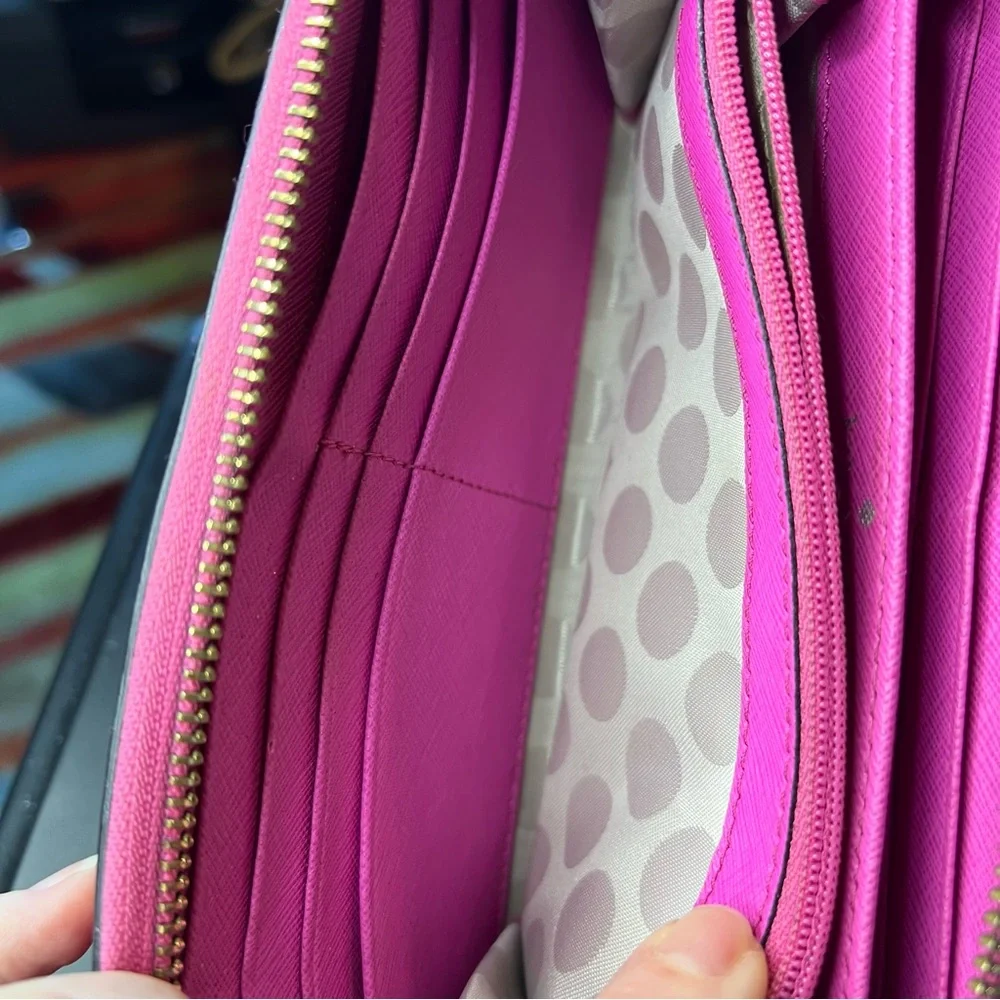 Kate Spade Pink Saffiano Leather Wallet